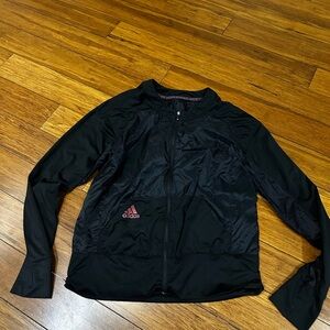 Adidas Black and Red Lightweight Jacket
